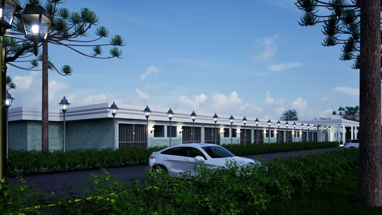 Render em perspectiva do novo asilo municipal